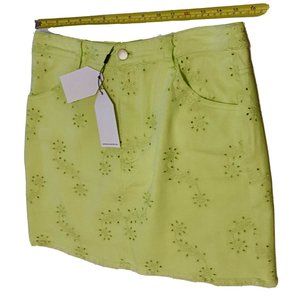Eyelet Lined Skirt English Factory Green Sz Large